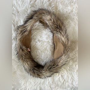 Vintage Juicy Couture Faux Fur Snood Scarf, Brown